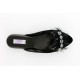 women's slippers FLAPPER black suede